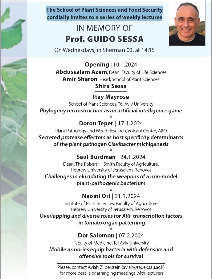 Guido Sassa weekly lectures